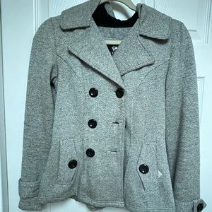 Grey Casual Pea Coat